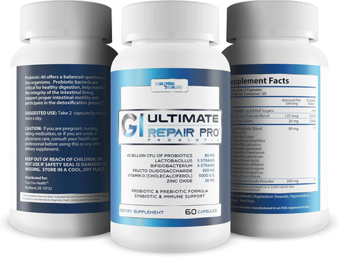 Gut & GI Ultimate Repair Pro Probiotic - Best Gut Probiotics for GI, Gut, & Vag Support - Women’s Probiotics for Health