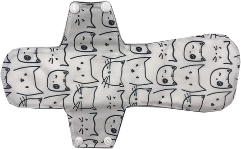 MUMBABY 6pcs 12 Inch (30.5cm) 12inch) Heavy Flow Charcoal Bamboo Mama Cloth/Menstrual Pads/Reusable Sanitary Pads
