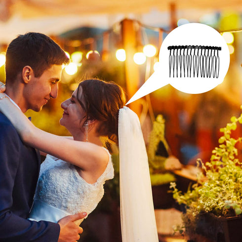 Rocutus 10 Pieces Fancy DIY Metal Wire Twist Bridal Wedding Veil Combs for Women (Mixed)
