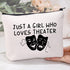 Theater Gifts - Drama Teacher Gift Makeup Bag for Theater Lovers, Travel Zipper Cosmetic Bag