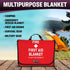 Kemp USA First-Aid Blanket Bag with 80% Wool Blanket Included, Lightweight Mountable Survival Gear (17x4.5x12.5 inches)