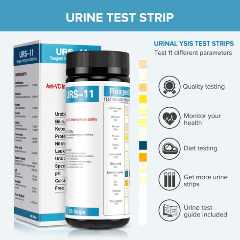 RPOMU 11 100 Count Urine Test Strips Parameters