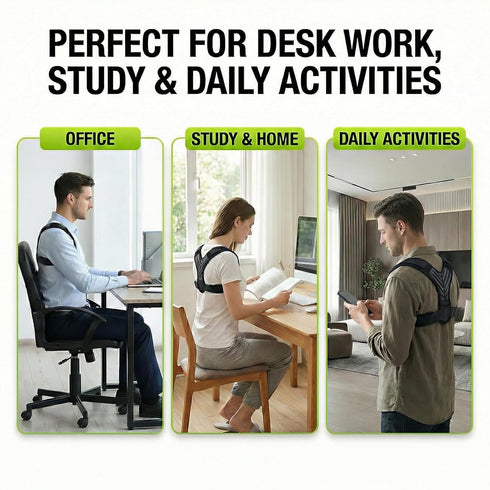 pinkmintcat Posture Corrector for Women & Men, Adjustable Back Support Brace with Y-Shape, Lightweight Shoulder