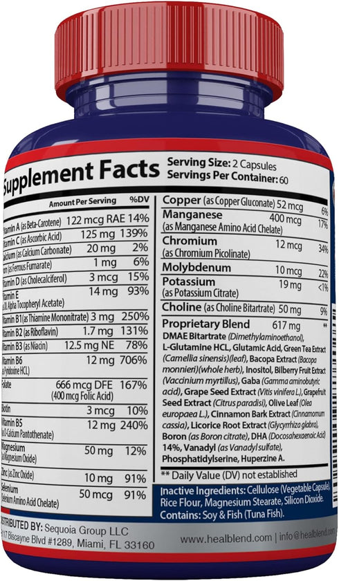 Neuro Plus Brain & Focus Formula, Nootropic Brain Booster Supplement for Mental Clarity and Energy