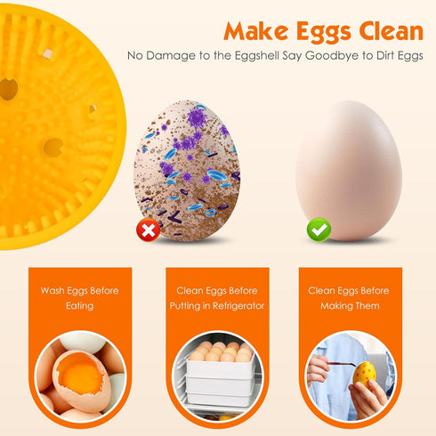 WAMEIJU Egg Brush Cleaner, Egg Cleaner for Fresh Eggs, Cute Chick Shaped Egg Wash and Brush, Washing Egg Tool
