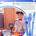 150 Pieces Disposable Cutlery Set, Heavy Duty Plastic Silverware with 50 Forks, 50 Knives, 50 Spoons for Parties, Events