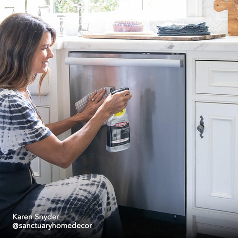 Weiman Disinfecting Stovetop Cleaner & Stainless Steel Cleaner - 22 Ounce Daily Appliance Kitchen Cleaning Kit