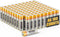 MOTOMA 1.5V AA Batteries 100 Pack 1920mAh Alkaline Double A Batteries 10 Year