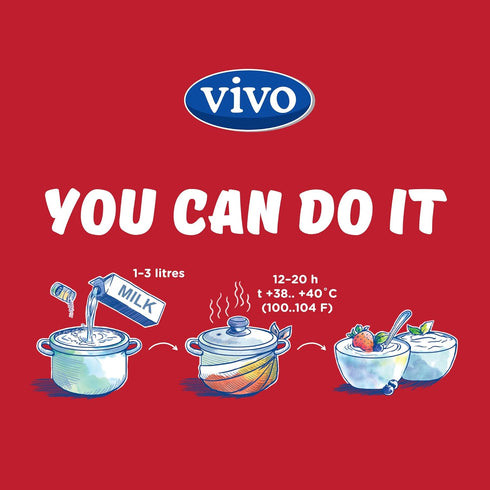 VIVO Probiotic Yogurt Starter, Natural (5 boxes, 10 Bottles) Makes up to 30 quarts of yogurt