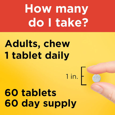 Nature Made Chewable Vitamin C 500 mg, Immune Support Dietary Supplement, 60 Tablets