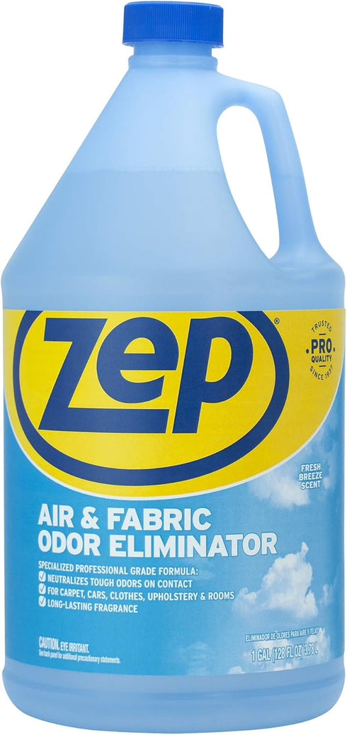 Zep Air & Fabric Odor Eliminator, 128 oz, Blue