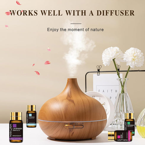 Tea Tree 20 Pcs Pure Essential Oil Gift Set - 5ML for Diffuser, Skin Care, Massage, and DIY Candle Making.