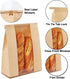 Lmoszuak 100 Pack Bread(13.7x8.2x3.7in)& 125pcs Packaging thicker Large Sourdough Paper Bread Bags for Homemade Tin Tie
