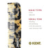 Kent 9T Fine Tooth and Wide Tooth Comb, Large Handmade Detangler Hair Combs for Wet Hair, Made in England
