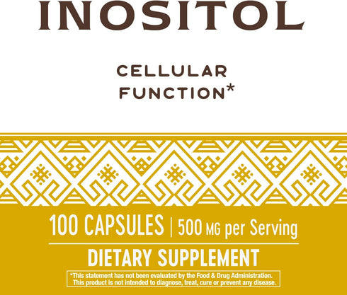 Nature's Way Inositol, 500 mg per Serving, 100 Capsules