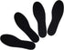 Happystep Cotton Terry Cloth Insoles - Barefoot Shoe Inserts, Moisture-Wicking, Washable, 2 Pairs of Black (Women Size