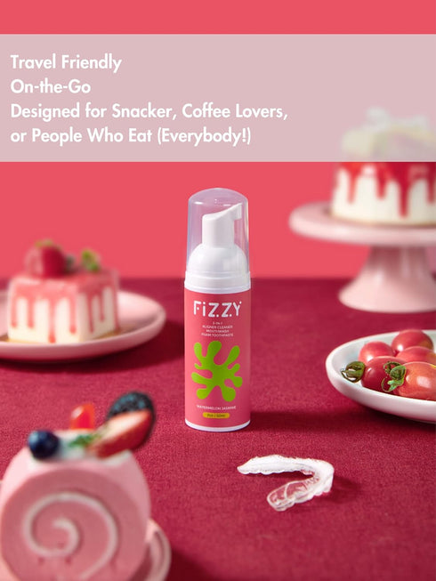 Fizzy 3-in-1 Foam Cleaner for Aligner, Retainer, Denture, Night Guard, Travel-Size Watermelon Jasmine