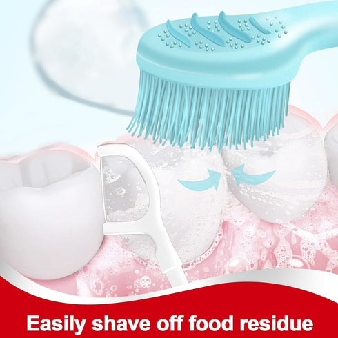KUGUAN 28 Packs Mini Brushes-Disposable Toothbrushes with Toothpaste + Floss + Pick + Tongue Scraper Travel Size