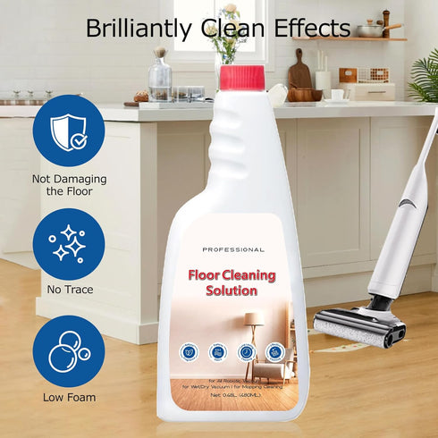 Vacbeuta 10/10R/Z70, Q7 Q8 Q10 S7 S8 Floor Cleaning Solution Compatible with Roborock Vacuum Mop Solution Citrus