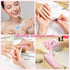 Maitys 6 Pieces Glass Cuticle Pusher Set with Double Sided Crystal Nail Files for Precision Manicure Pedicure (Pink,
