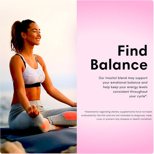 FLEUR Myo-Inositol & D-chiro Inositol Capsules, Hormone Balance & Ovarian Function Support for Women, Non-GMO & Vegan,