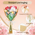 Pinsit 50 50 22 14 Inches PCS Flower Wrapping Paper for Bouquets with PCS Floral Card Holder Picks and Ribbons, Kraft