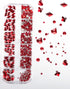 Valentines Nail Rhinestone EBANKU Red Nail Art Crystals, Hearts, Butterfly, 3D Diamond Stone Gems with Tweezer