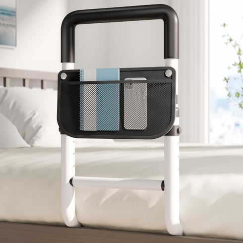 songsoso 300 lb Adjustable Bed Rail for Elderly Adults: Bedside Support for Seniors, Fits KingQueenFullTwin, Heavy-Duty
