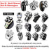 WAHFOX 7D Universal 7 Heads for HeadShaver - Replacement Blades for Electric Razor Shaver, Easy Install
