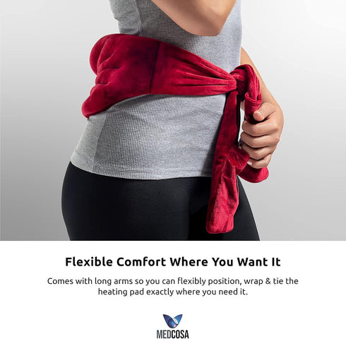Medcosa Heated Lower Back Pack | Flexible Comfort Heating Pad | Long Lasting Pain Relief - A Wrap That Turns Up The Heat