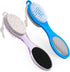 Pumice Stone Brush for Feet, 2 Pack Foot Scrubber 4 in 1 Pedicure Paddle Kit for Foot Care (Lilac and Blue)