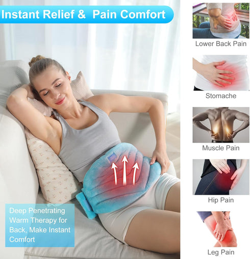 Relief Expert Microwavable Heating Pad for Back Pain, Menstrual Cramps, Unscented Heating Pad