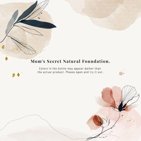 Mom's Secret 100% Natural Liquid Foundation, Organic, Vegan, Aloe Based, Gluten Free, 1FL Oz. (Sandalwood)