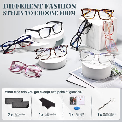 livho High Tech Blue Light Glasses, 99% Blue Light Blocking Computer Glasses for Screen Fatigue & UV Protection