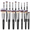 16Pcs ULTRA SOFT Black Labeled Makeup Brushes Set - Includes Large Powder, Flat Foundation, Blending Brushes