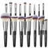 16Pcs ULTRA SOFT Black Labeled Makeup Brushes Set - Includes Large Powder, Flat Foundation, Blending Brushes