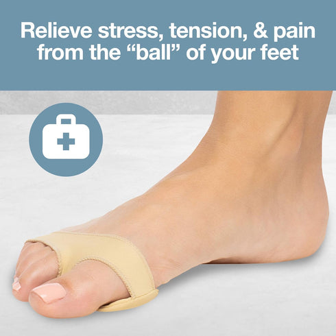 ZenToes Ball of Foot Pads - Metatarsal Gel Cushions for Pain Relief, 1 Pair (Small, Women 5-7, Men 6-8)