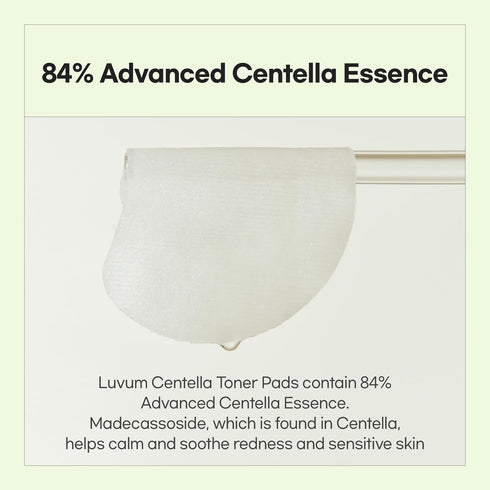 Centella Toner Pads - 60 Pads Advanced Calming & Soothing Hydrating Toner Formula for Sensitive Skin, Korean Skin Care