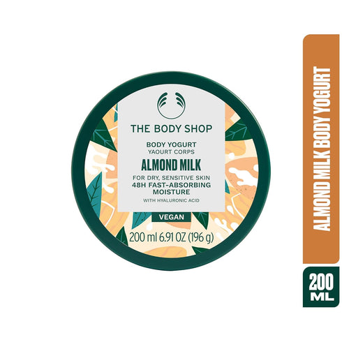 The Body Shop Almond Milk Body Yogurt - 48hr Moisturizer for Sensitive and Dry Skin, 100% Vegan, 6.98 Fl.Oz