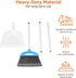 Set Amazon Basics Dustpan Broom with Adjustable Long Handle, Easy to Assemble, Blue and White