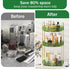 Mokani 360 Rotating Makeup Organizer, 3 Tier Adjustable Perfume Organizer for Vanity, Green
