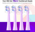Replacement Toothbrush Heads, 10 Count Compatible with Colgate Hum Connected Smart Battery Electric Toothbrush, Purple