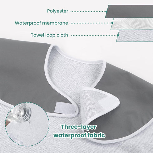 sturion Adult Bibs for Men Women, Adult Bibs for Eating Waterproof Clothing Protector with Crumb Catcher, Large Size