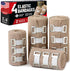 Premium Elastic Bandage Wrap - 4pk (2x3in, 2x4in) + 12 Extra Clips - Strong Compression Bandage Wrap for Wrists,