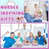 Reallnaive 6 Sets 6 9.8x6.5 Inches 6 10 Nurse Appreciation Empty Gift Baskets with Pcs Thick Kraft Pink Nurses Week