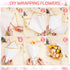 25 Sheets Flower Wrapping Paper - White Waterproof Floral Paper for Gift Box Packaging and DIY Crafts