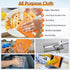 -Pack 50, 16"X12" FIXSMITH Microfiber Cleaning Cloth of Highly Absorbent Cleaning Rags(Grey&Orange), All Purpose
