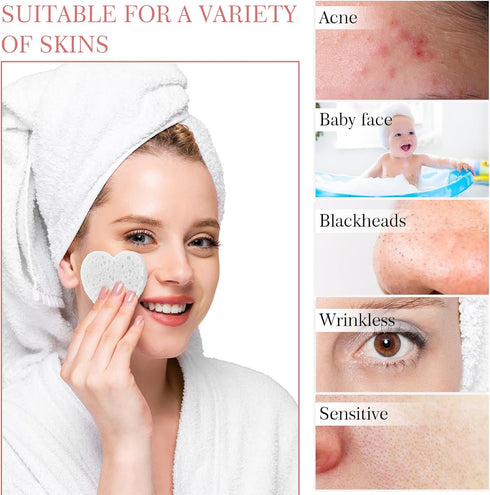 Sieral 120 Pcs Compressed Facial Sponges with Container, Disposable Sponge Pads for Face Cleansing and Makeup Removal