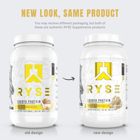 Ryse Loaded Protein Powder, 25g Whey Protein Isolate & Concentrate, Low Carbs & Sugar