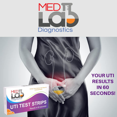 Strips(Pack 6) UTI Test of Individually Wrapped Urinary Tract Infection Urine UTI Test Kit for Women, Men, Kids Cats